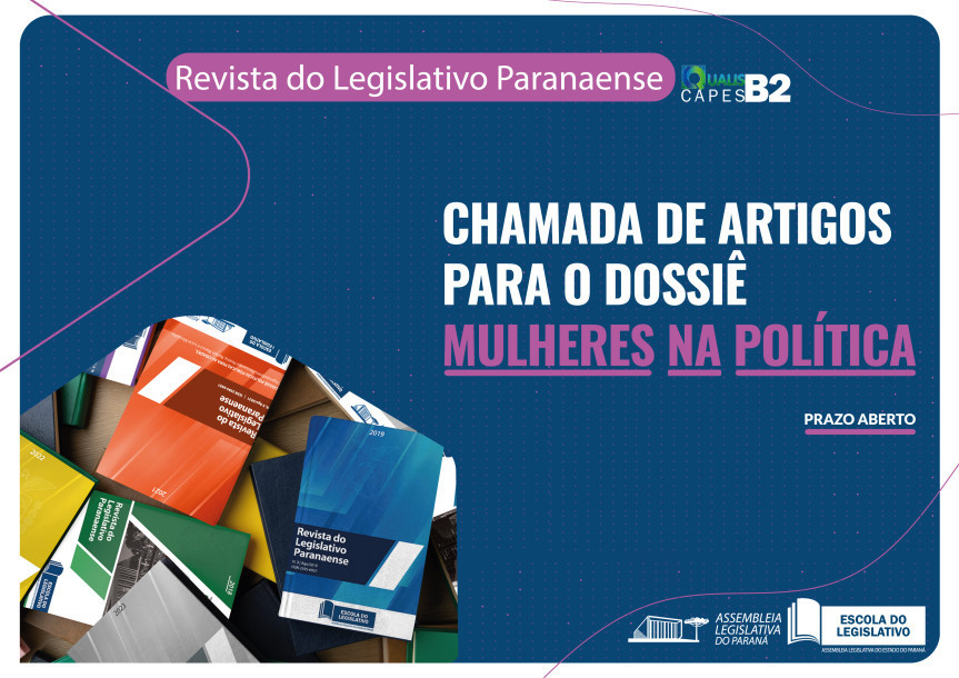 Revista do Legislativo Paranaense abre prazo para submissões de artigos ao Dossiê “Mulheres na Política”