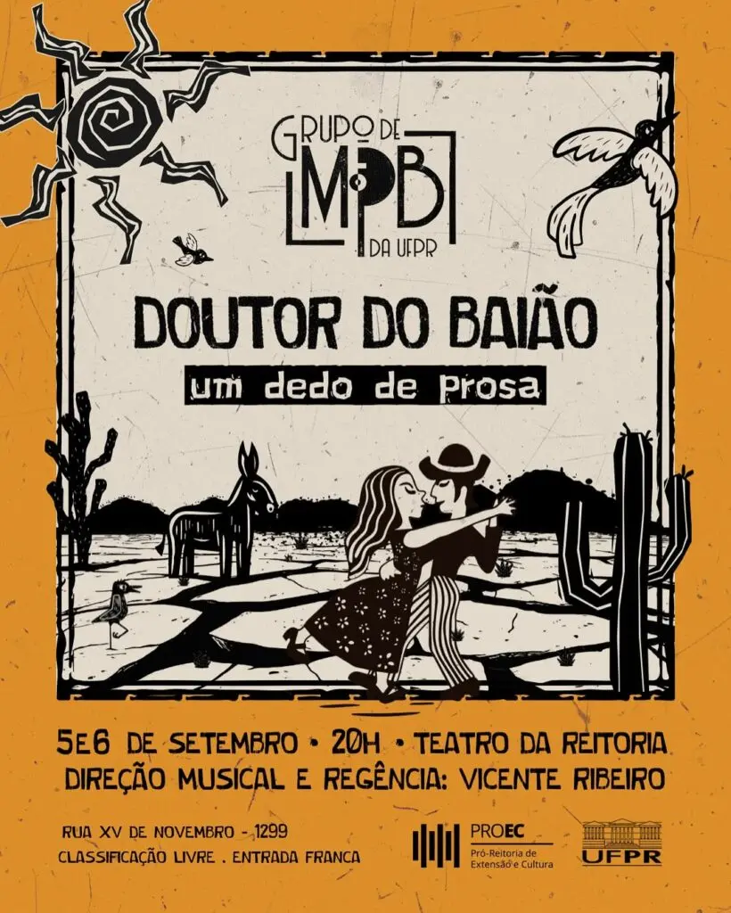 Grupo de MPB da UFPR faz espetáculo com canções de Humberto Teixeira, parceiro de Luiz Gonzaga