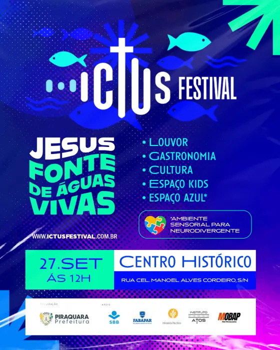 Piraquara realizará a 1ª edição do ICTUS Festival: um grande encontro de fé, cultura e unidade