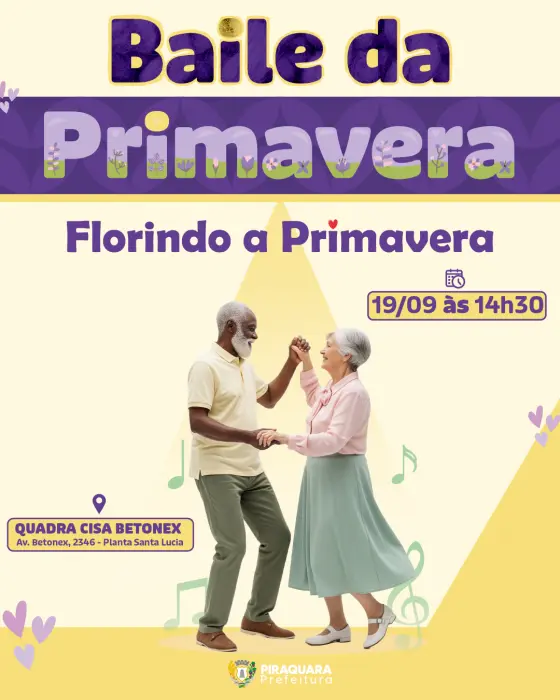 Prefeitura promove o Baile da Primavera com Concurso de Rainha Primavera para Idosos