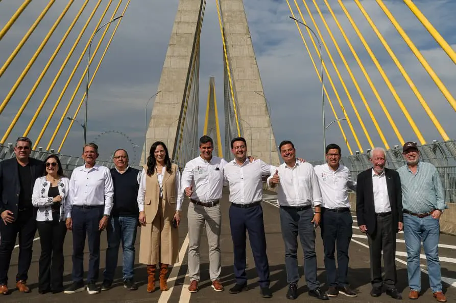 Ratinho Junior e presidente do Paraguai Santiago Peña visitam obras dos acessos da Ponte da Integração
