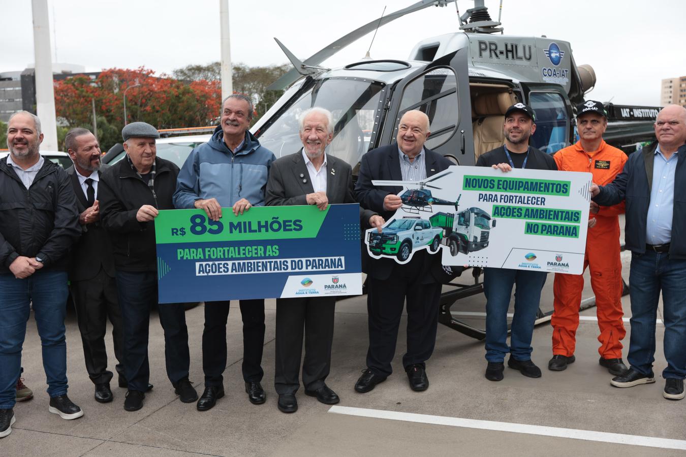 Paraná reforça fiscalização ambiental com 50 caminhonetes e novo helicóptero