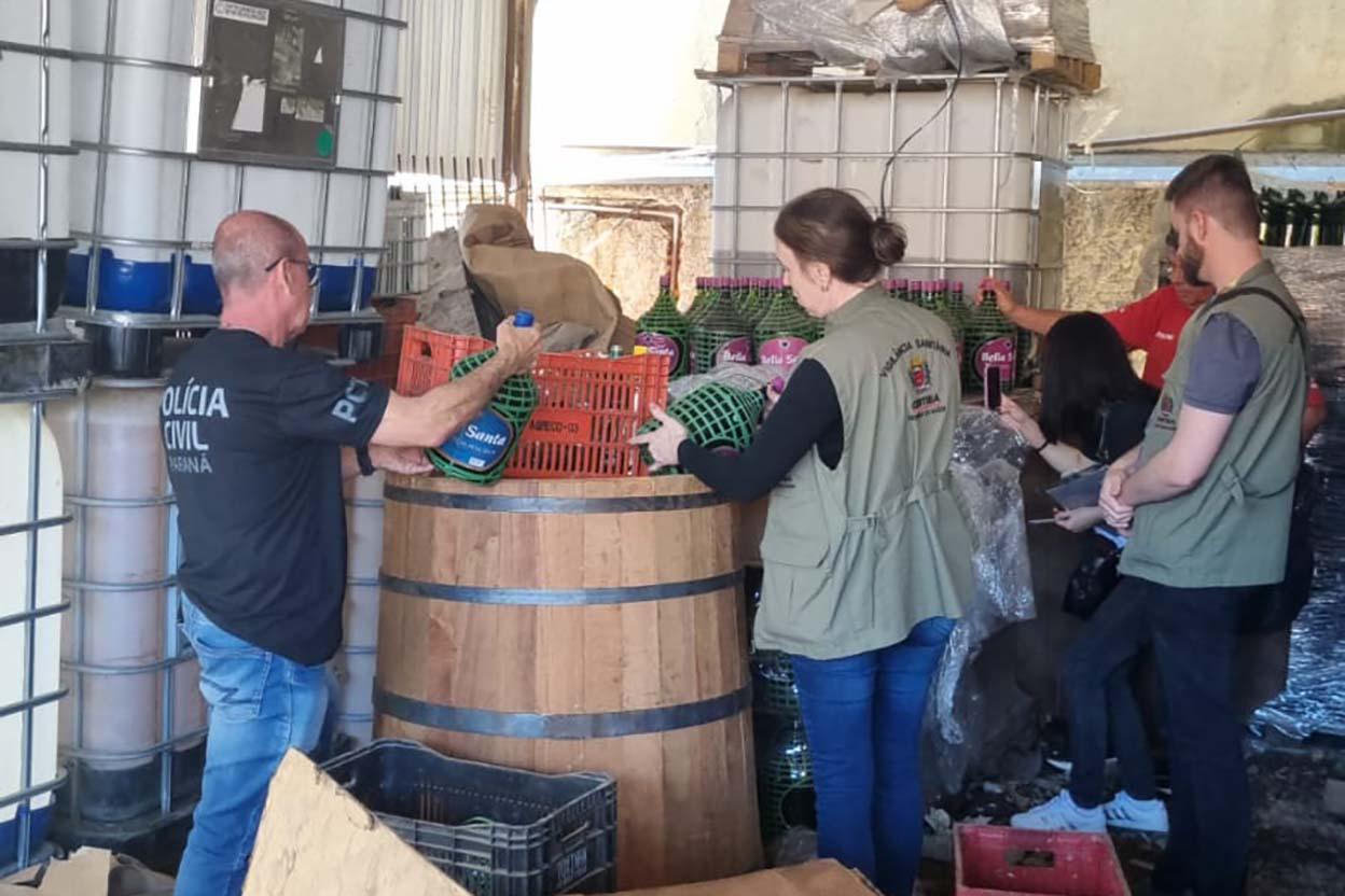 PCPR desmonta esquema de reutilização de 300 mil embalagens de bebidas e alimentos