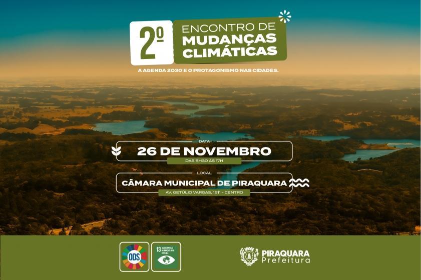 2º Encontro de Mudanças Climáticas amanhã dia 26 na Câmara Municipal de Piraquara