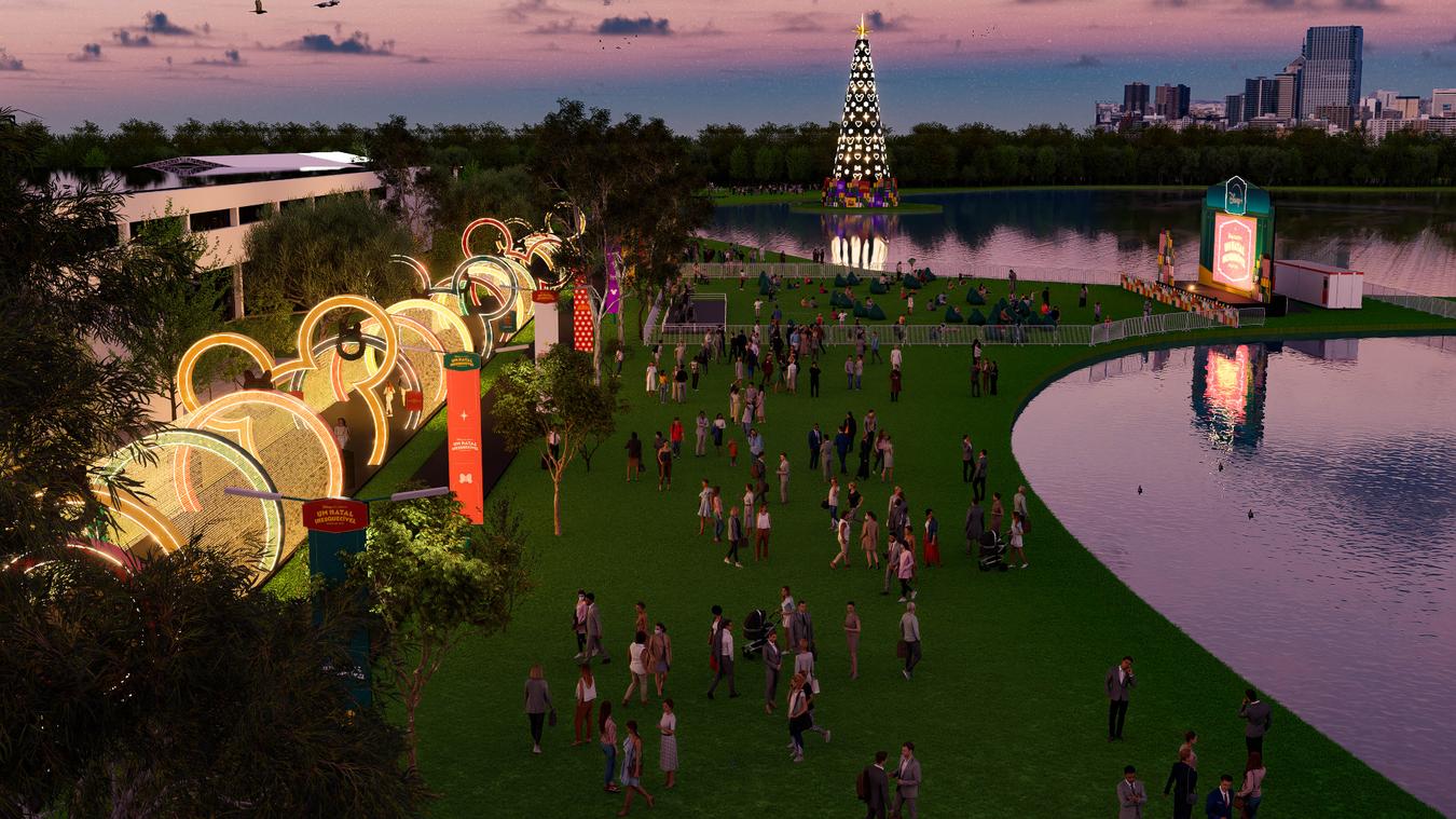 Parque Mágico do Natal da Disney começa a ser montado em Curitiba