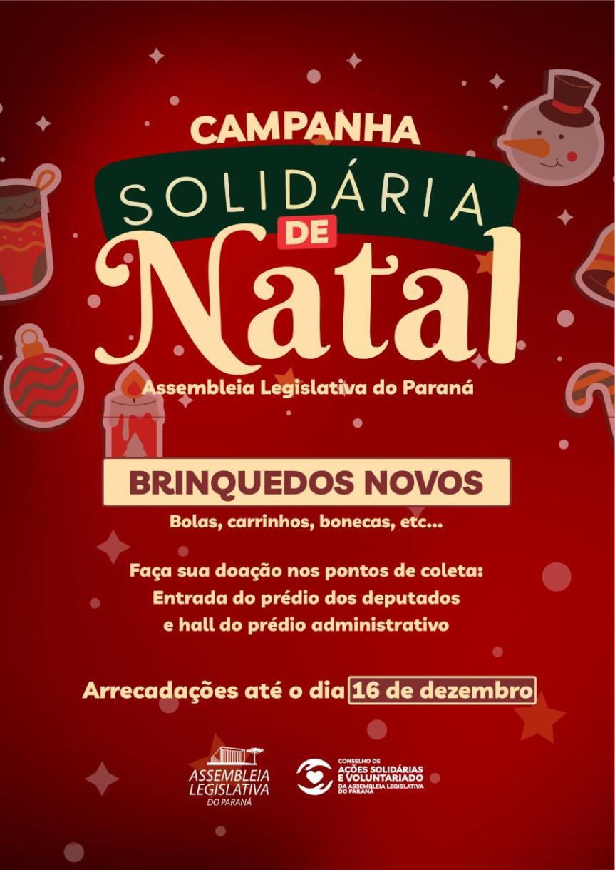 Assembleia Legislativa lança Campanha de Natal de arrecadação de brinquedos para crianças de Curitiba e Região Metropolitana