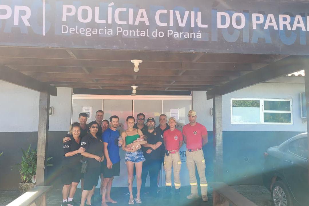 Policial civil salva bebê que estava engasgado em Pontal do Paraná