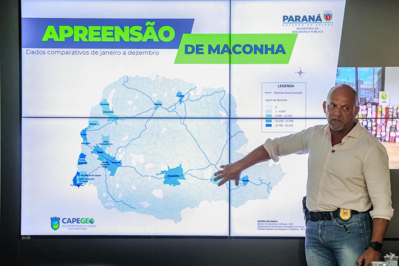 Paraná apreende 1,5 tonelada de drogas por dia em 2025 e tira R$ 2 bilhões do tráfico