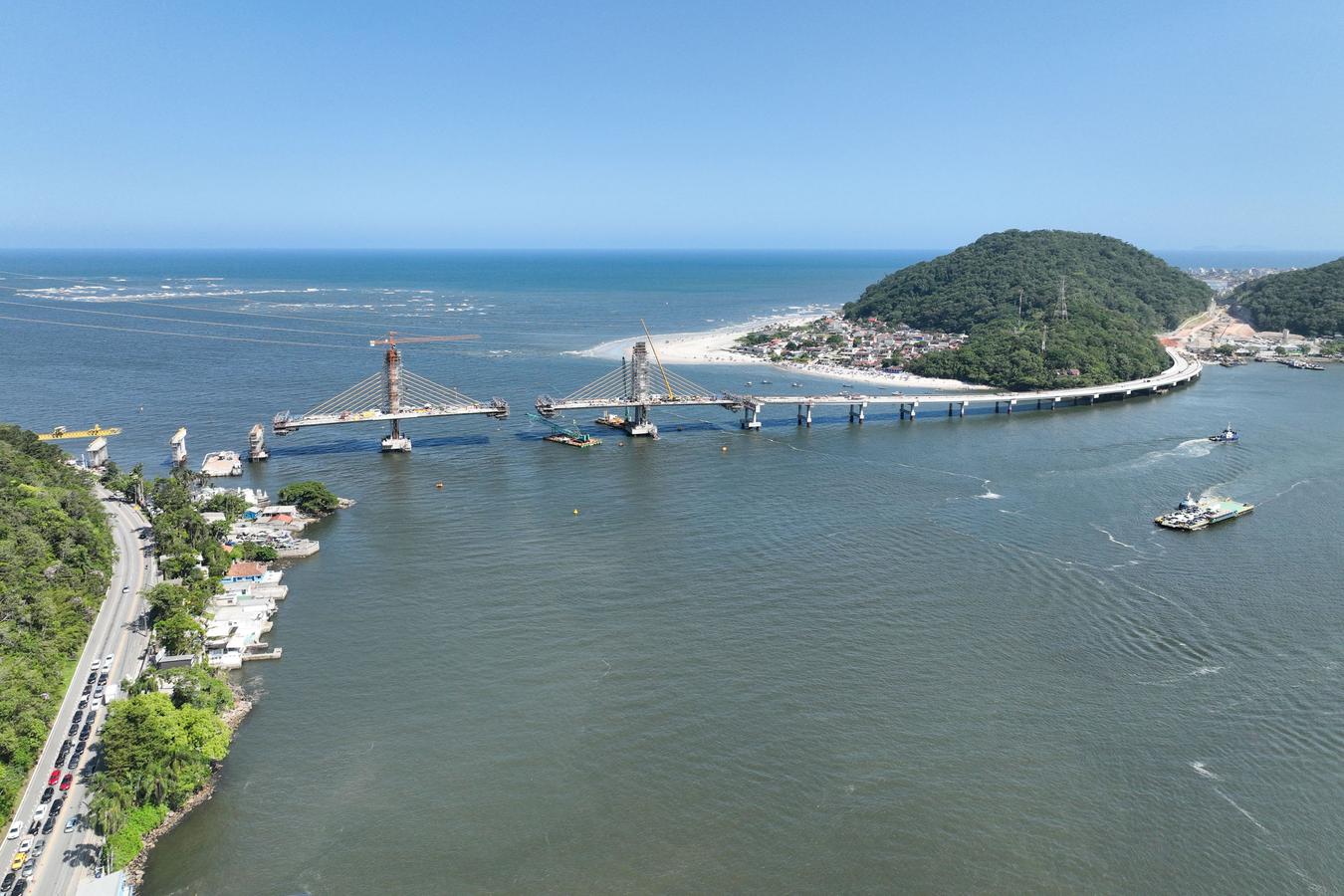 Ponte de Guaratuba alcança 88% de execução com a conclusão de todas as estacas