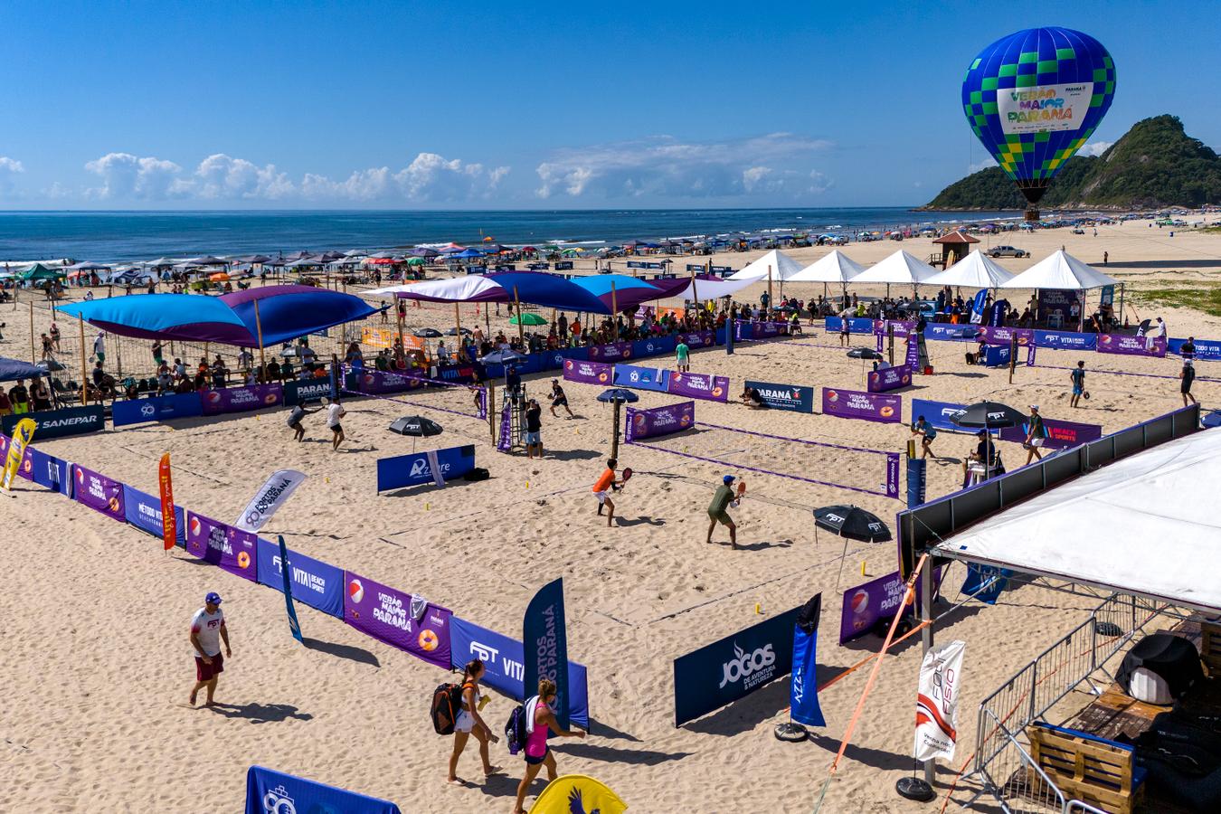 Arena Portos do Paraná em Caiobá recebe um dos maiores torneios de beach tennis do mundo