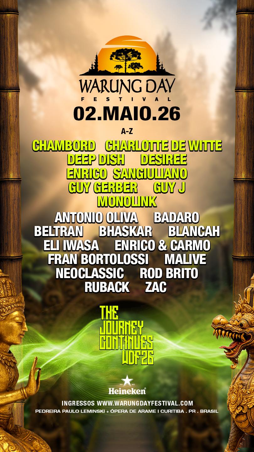 WDF 2026 anuncia line-up com Charlotte de Witte e outros nome de peso da cena eletrônica mundial