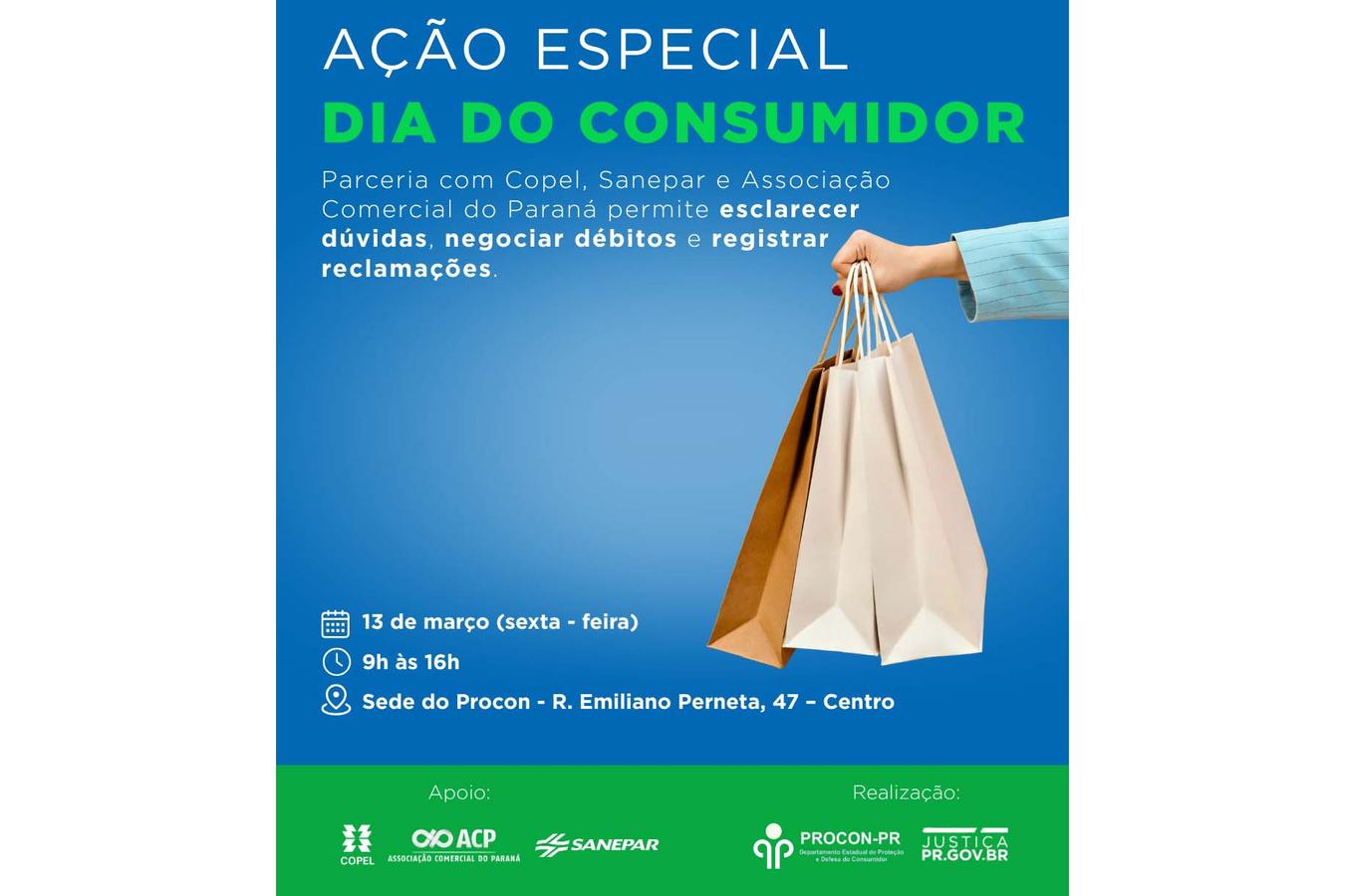 Dia do Consumidor: Procon-PR promove ação especial com serviços em Curitiba