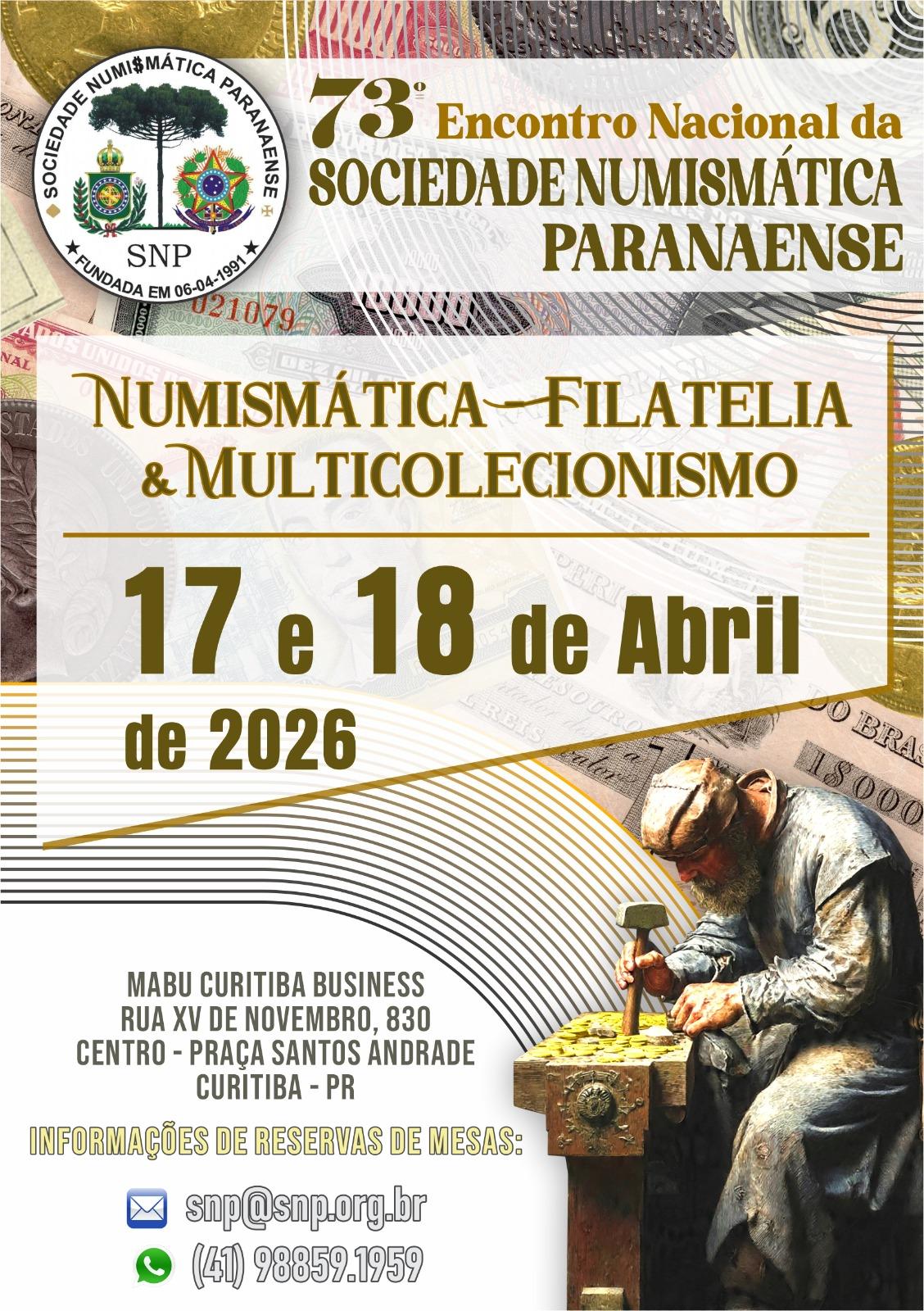 Sociedade Numismática Paranaense fará homenagem ao escritor piraquarense Cezar Sizanoski