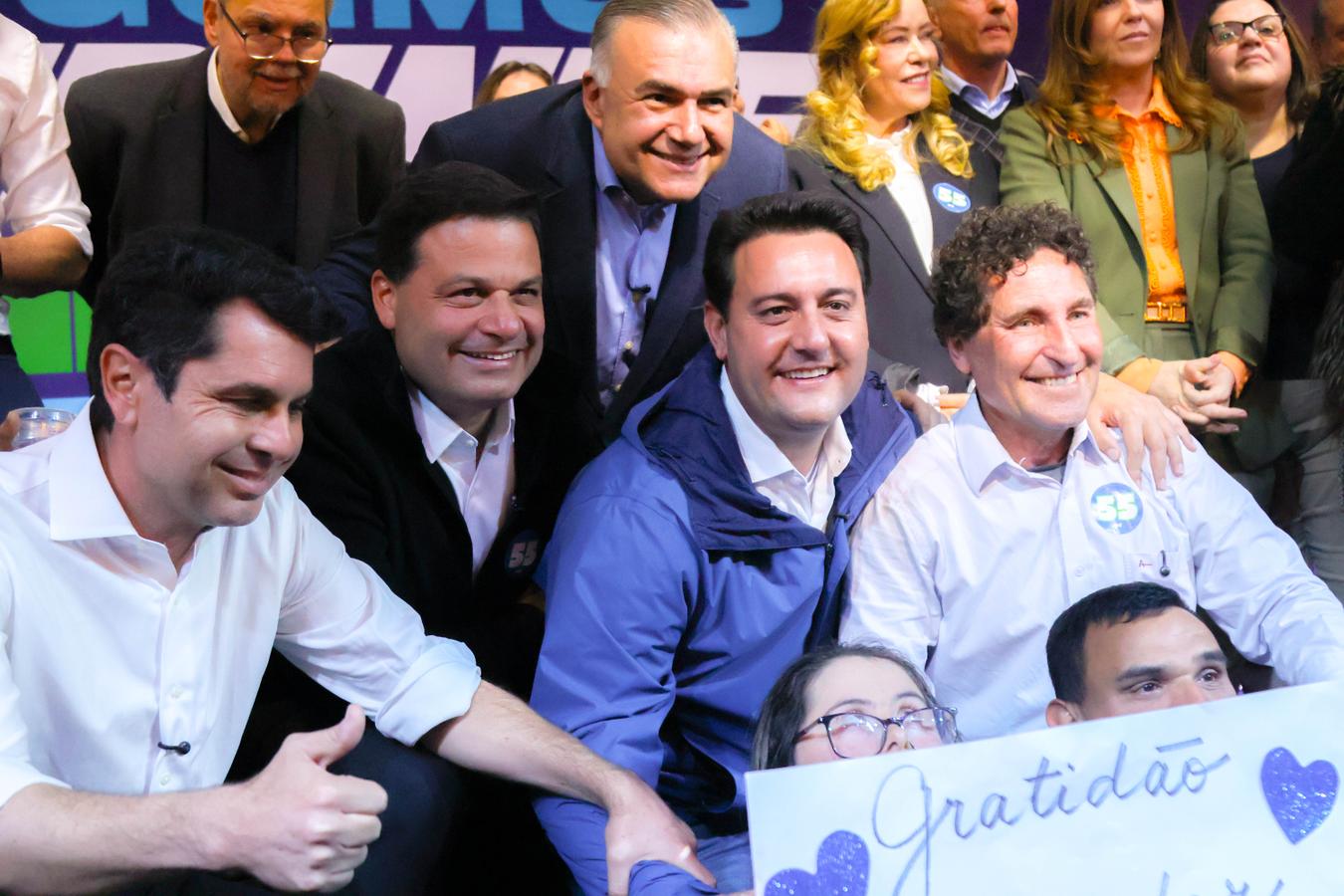 PSD Piraquara realiza grande ato com Ratinho Junior, Sandro Alex e Alexandre Curi