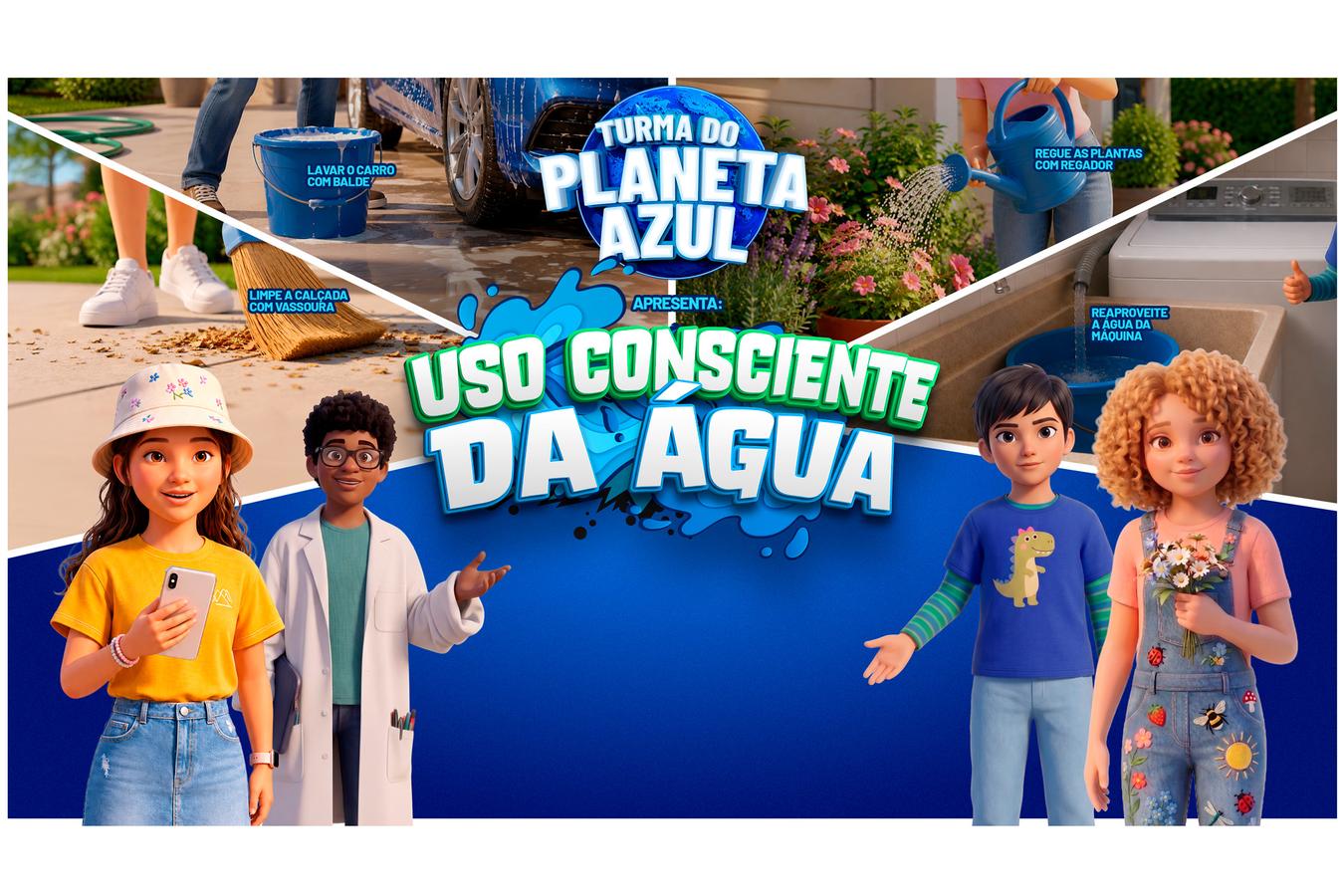 Em nova campanha, Sanepar reforça importância do uso consciente de água