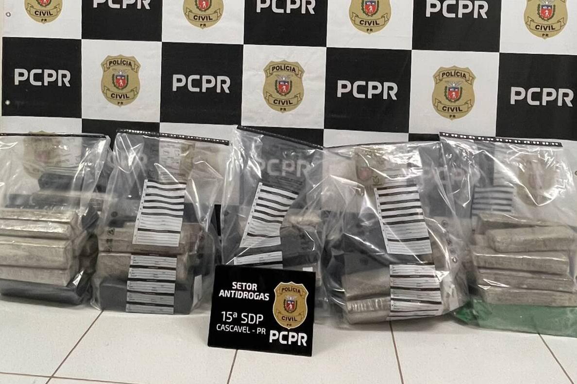 Em segunda fase de operação, PCPR intercepta mais 73 quilos de maconha em Cascavel