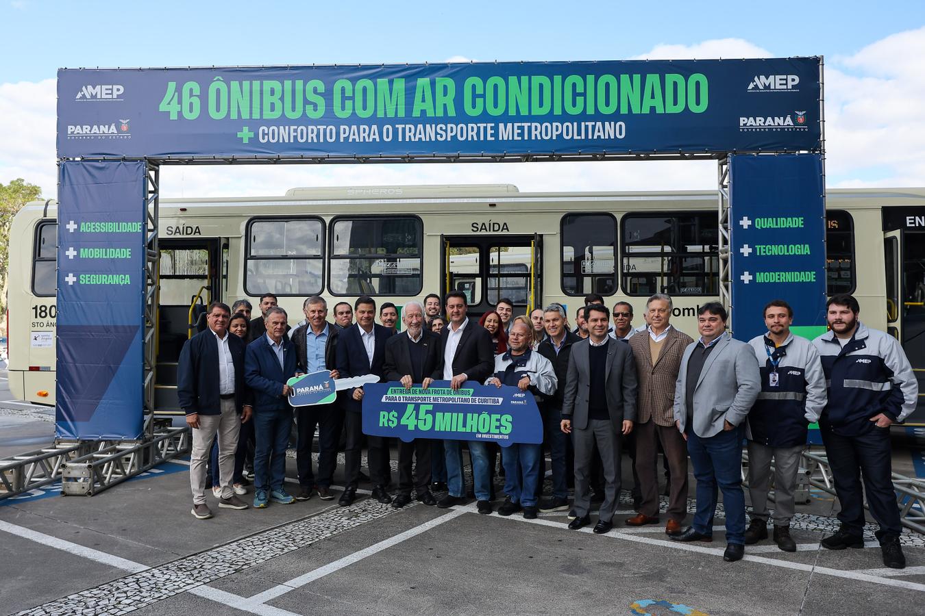Frota da RMC ganha 46 novos ônibus com ar-condicionado e câmera de segurança