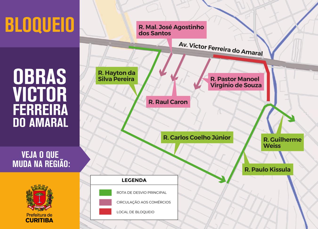 Operação de lançamento de vigas terá bloqueios de trânsito e desvios no Capão da Imbuia e Bairro Alto