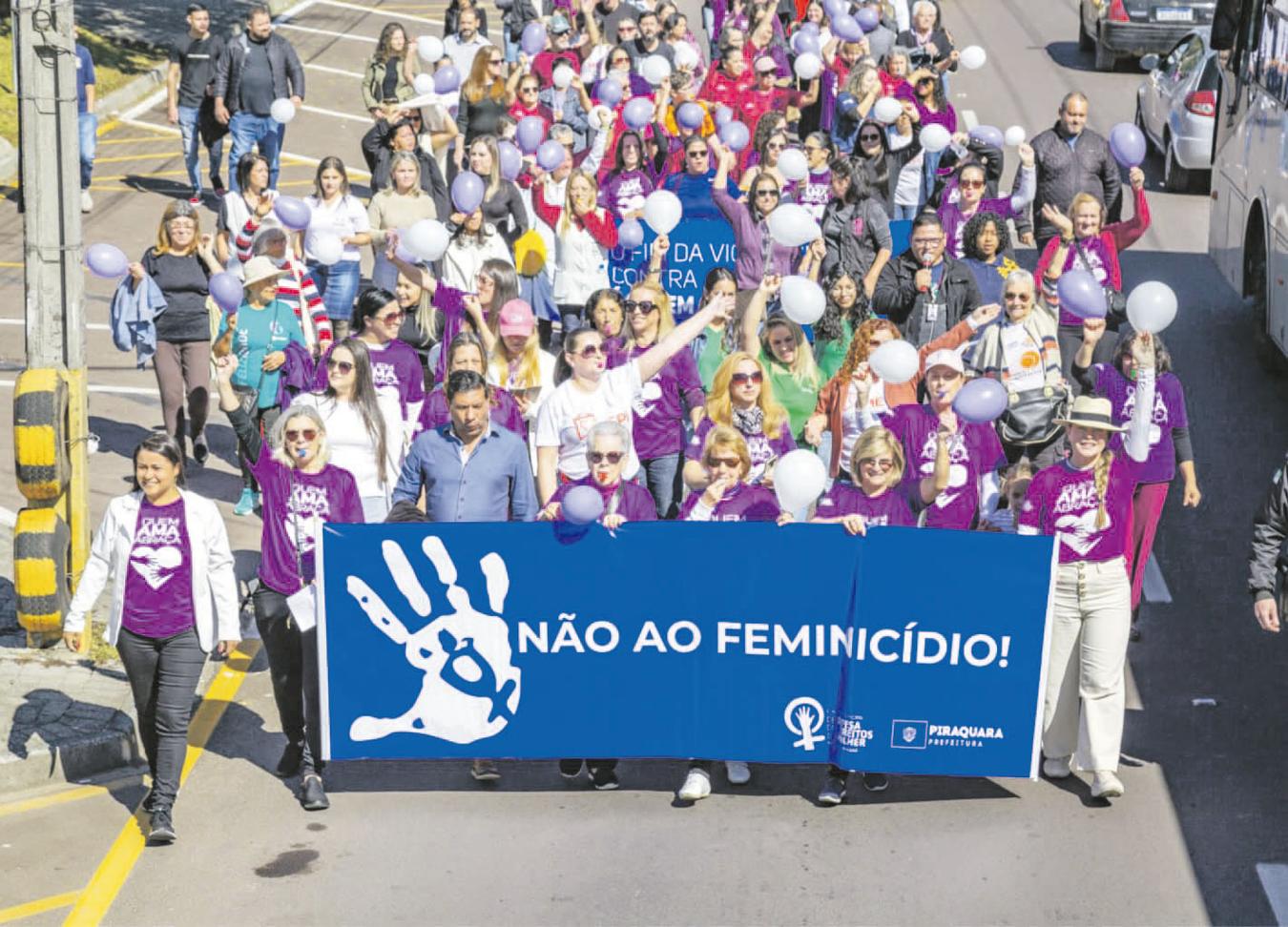 Caminhada de combate ao Feminicídio é nesta quarta 22/7 em Piraquara