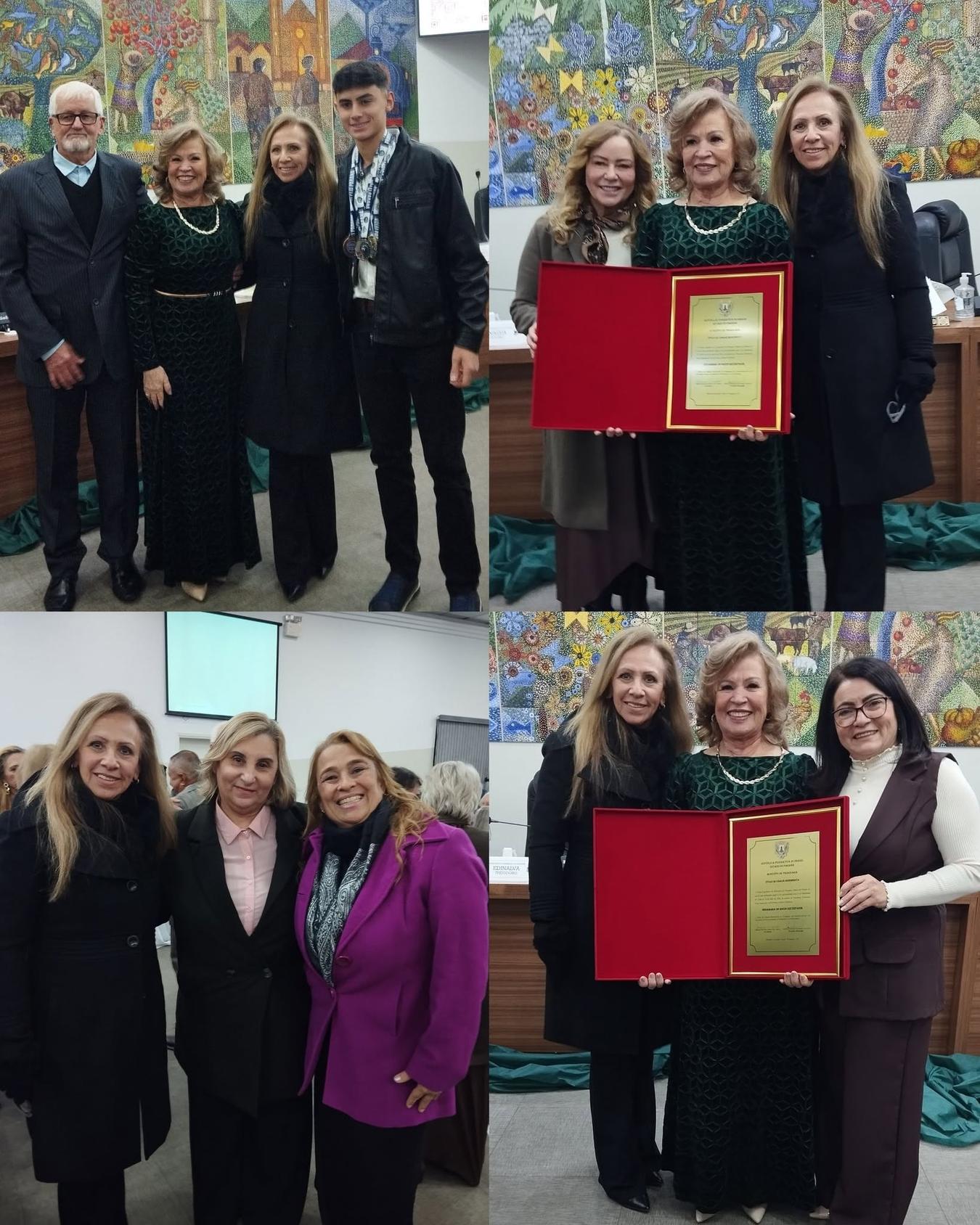 Sessão Solene entrega Título de Cidadã Benemérita a ex-vereadora e ex-vice prefeita Indiamara Szczepanik