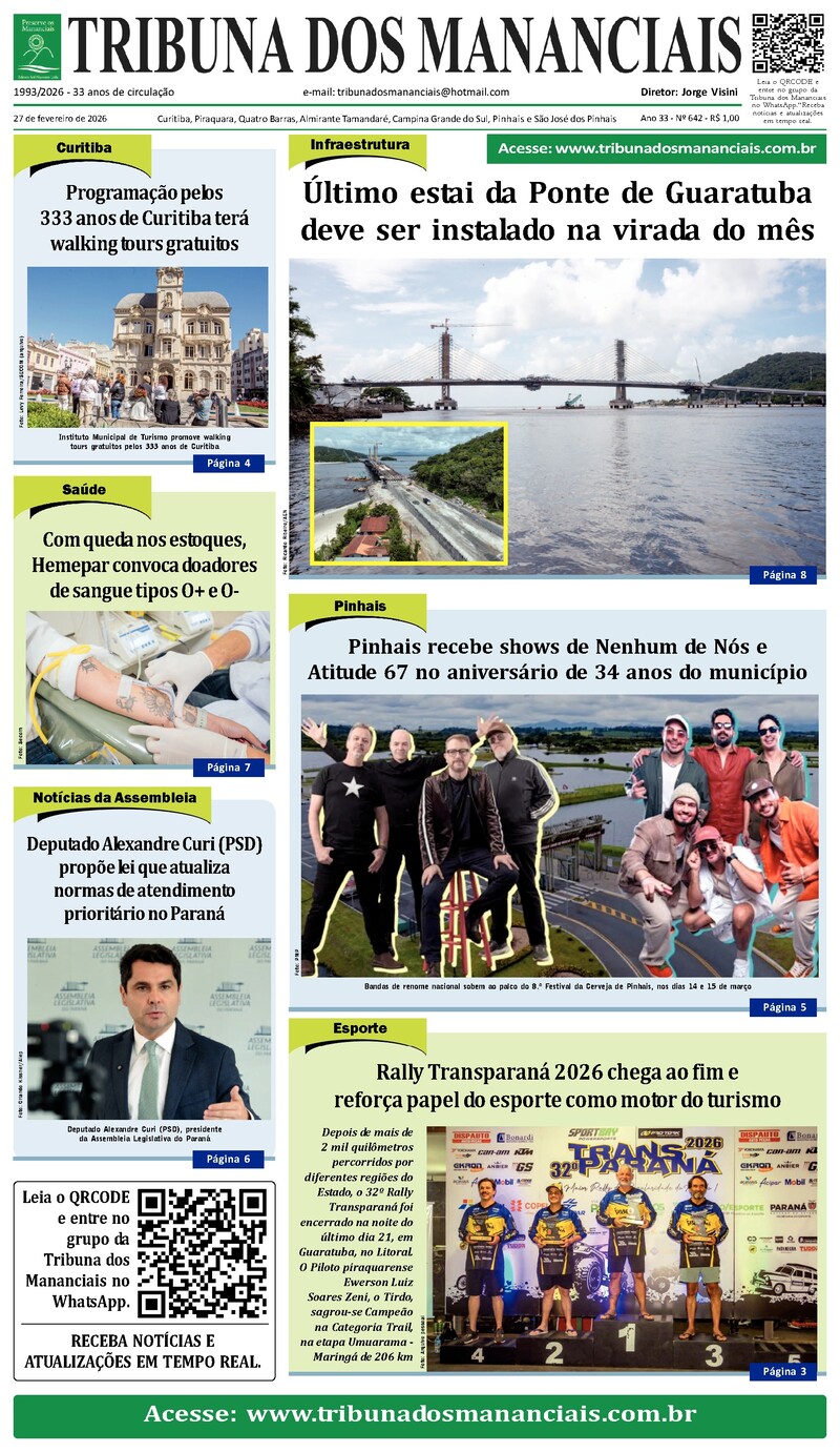 Edição de 27 de fevereiro de 2026