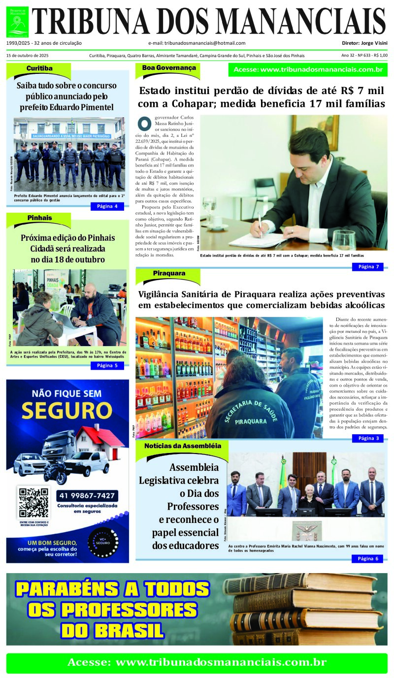 Edição de 15 de outubro de 2025